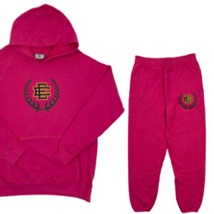 Eric Emanuel Logo Hooded Sweatsuit – Magenta